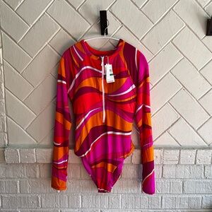 New Trina Turk One-Piece Swimsuit, Size Large, Retail $172.00